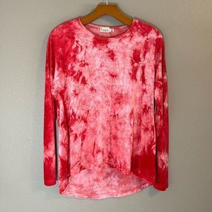 BAEA - velvet like pink tie dye long sleeve